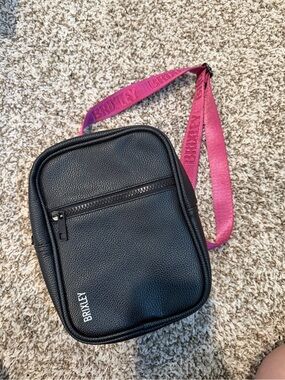 Black Crossbody Bag with Pink Strap brixley